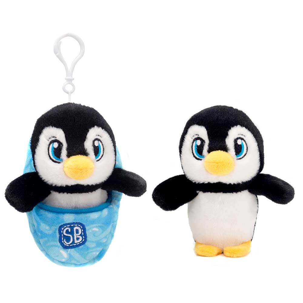 SWADDLE BABIES KC - 4.5IN PENGUIN KEYCLIP