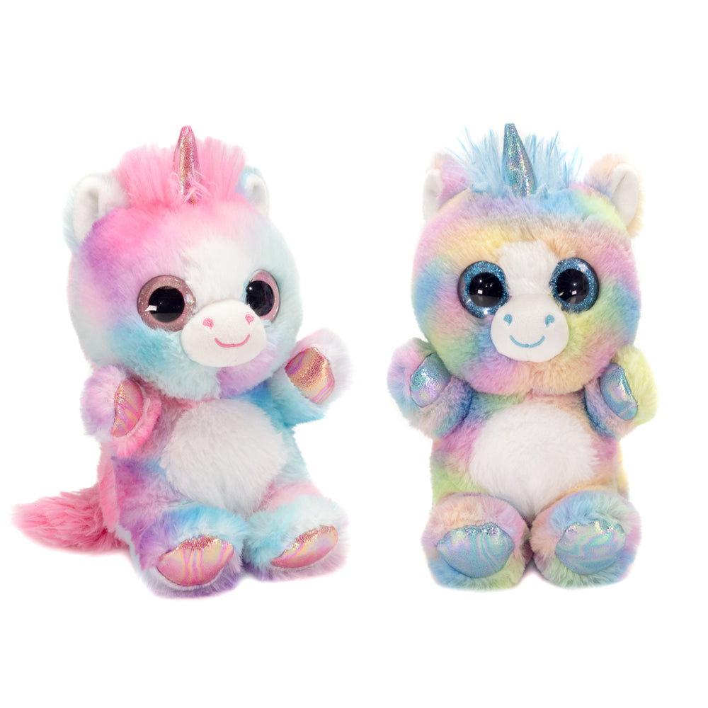 LIL' DAZZLEZ - 6.5IN 2ASST. SITTING UNICORNS-blue or pink