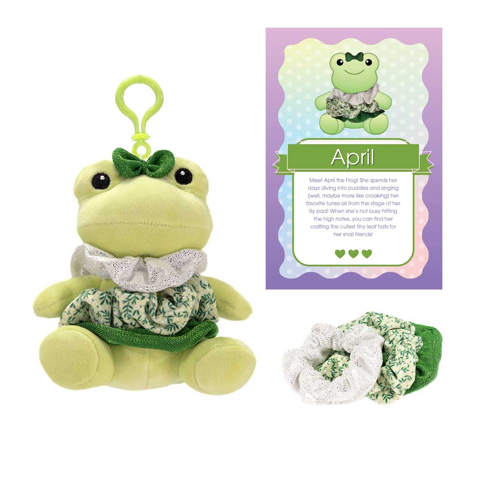 SCRUNCH BUNCH - 6IN Frog with Keyclip