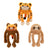 NOODLEZ - 8.5IN JUNGLE  - SLOTH, TIGER, RED PANDA WITH BEAN