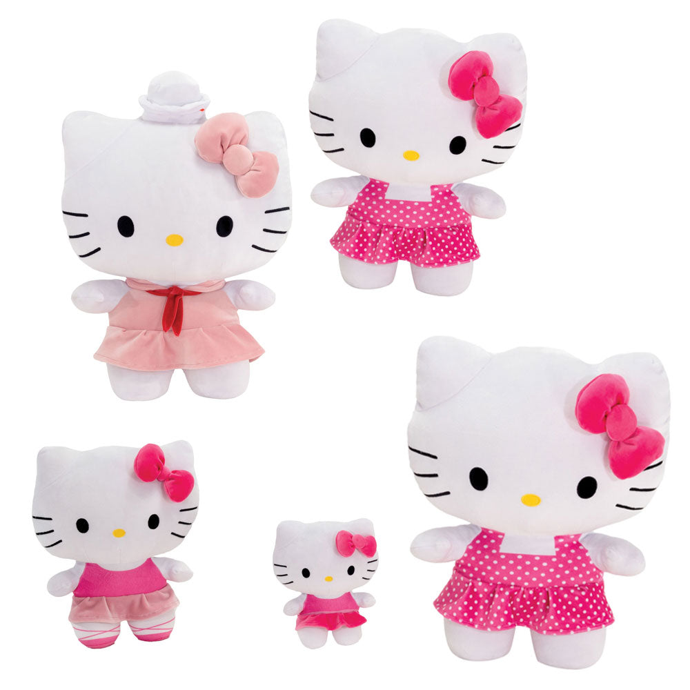 HELLO KITTY - 13.5IN 4 ASST. DRESSES - BALLERINA, SAILOR, POLKA DOT OR PINK