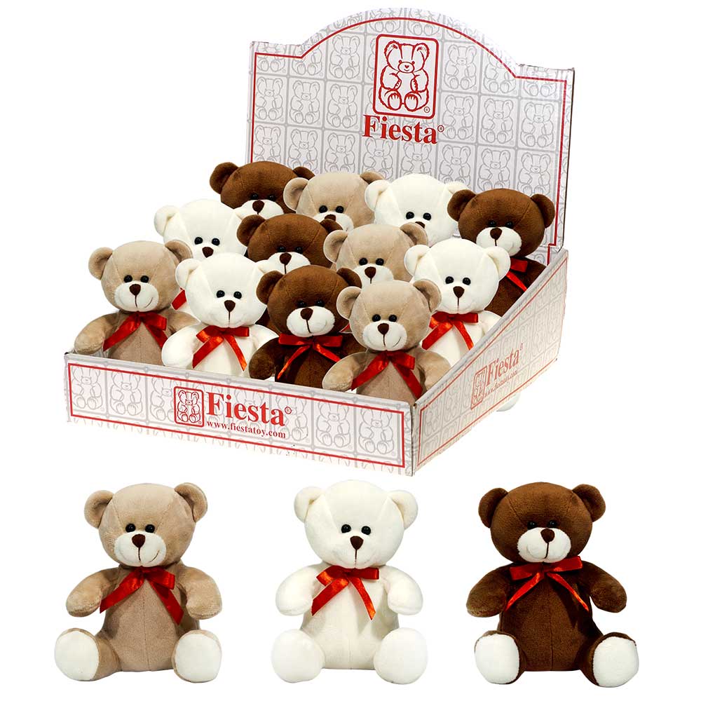 5.5IN 3 ASST. SITTING BEARS WITH RIBBON (Sold separately)
