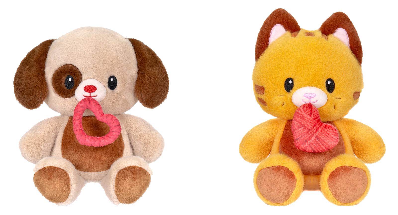 Sitting Dog & Cat w/Heart - 9.5†(Sold separately)