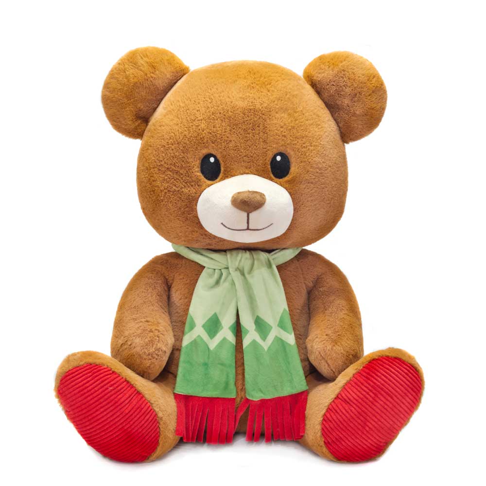 23IN BROWN BEAR WITH SCARF