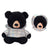 9IN BLACK BEAR WITH SILVER HOODED PUFFER JACKET