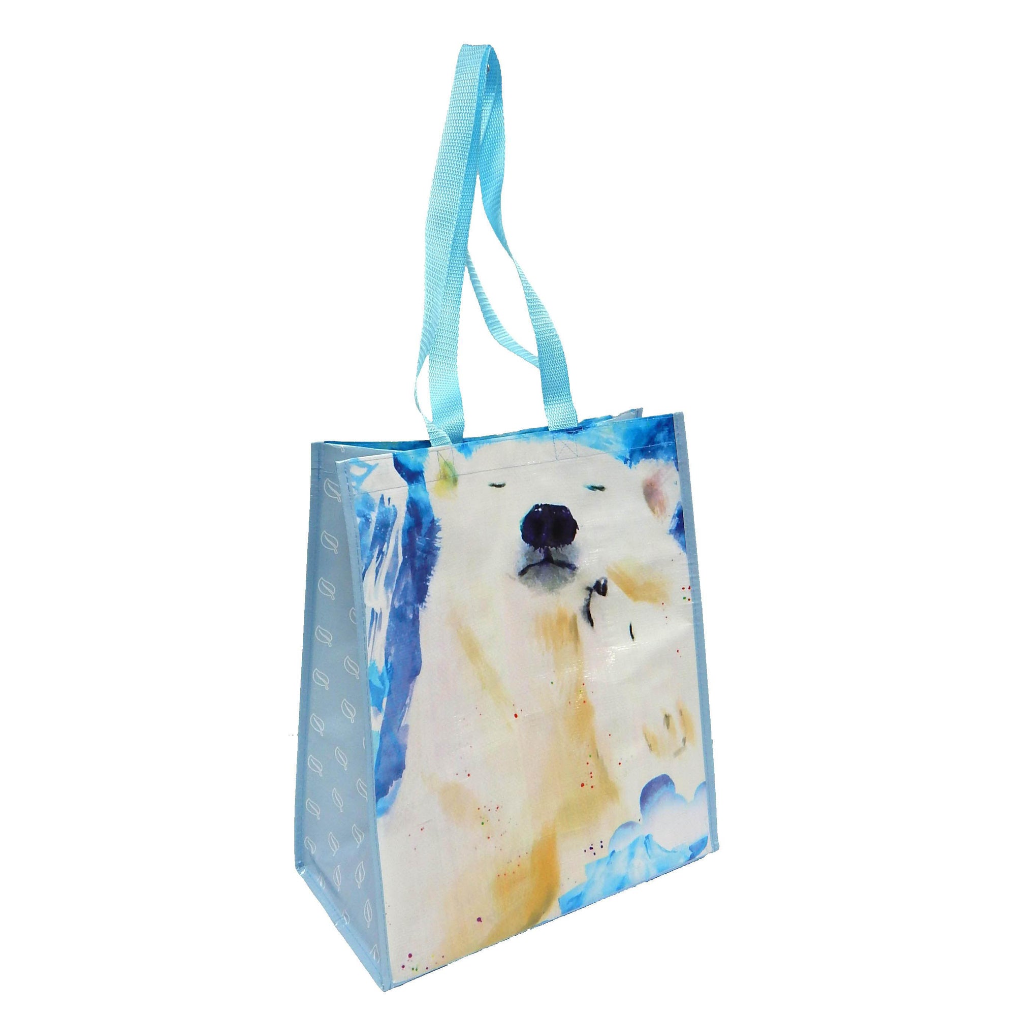 Polar Bear Recycled Watercolor Tote Bag