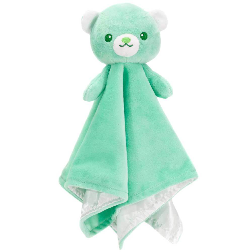 3.25IN X 13.5IN X 13.5IN BEAR BLANKIE WITH RATTLE