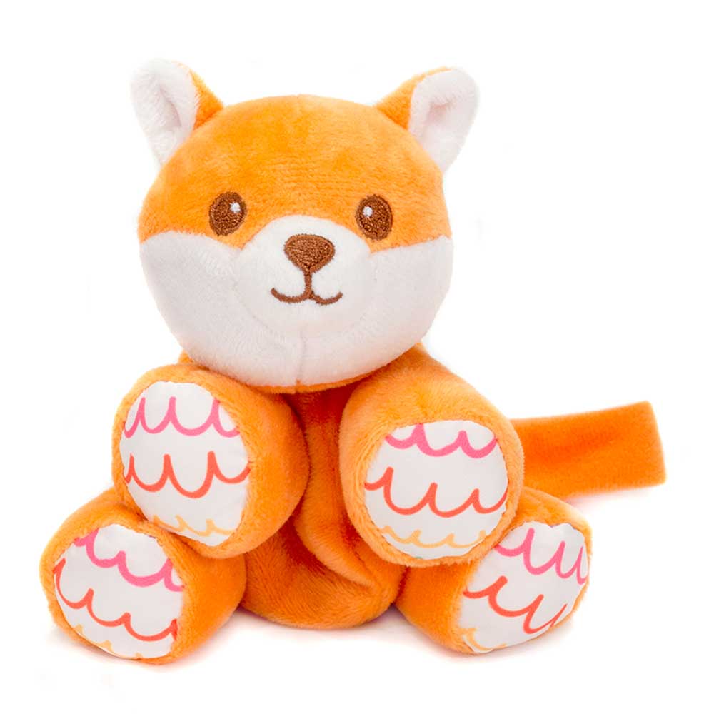 4" FLOPPY BODY PACIFIER HOLDER FOX