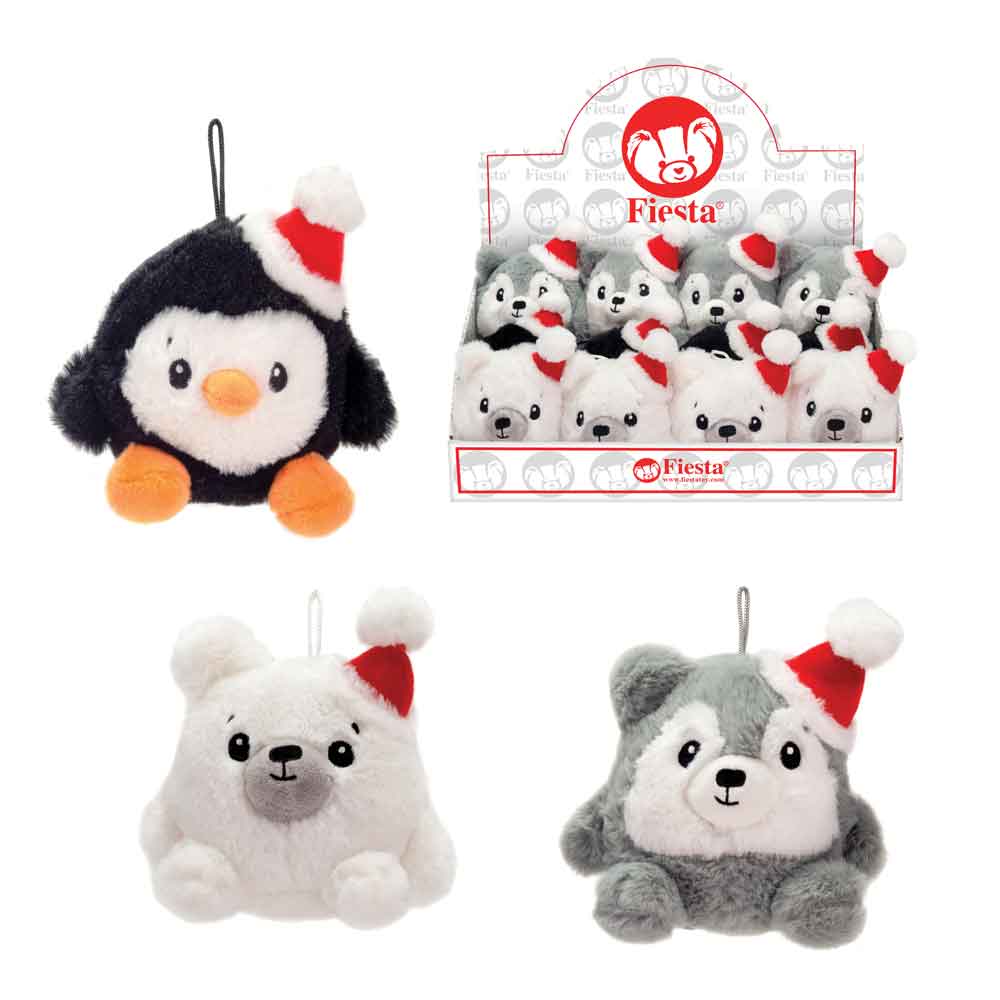 4.5IN 3 ASST. XMAS PALS WITH HANGING LOOP IN PDQ