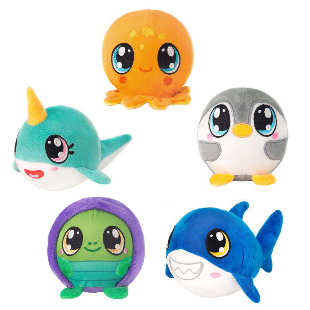 MUSHY PLUSHIES - 3.5IN SEALIFE BLIND BAG - 5 ASST. - NAIDA, PANDORA, SHAWN, MILO N OAKLEY