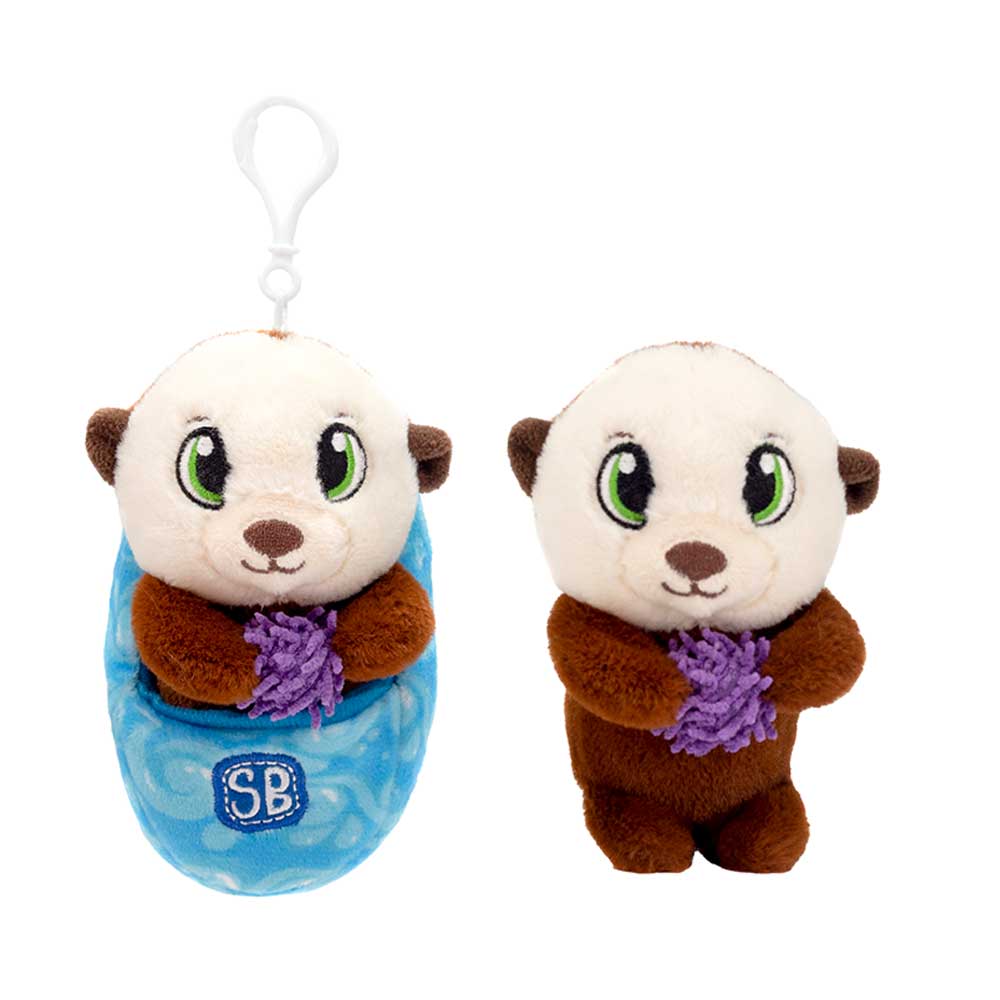 SWADDLE BABIES KC - 4.5IN SEA OTTER KEYCLIP