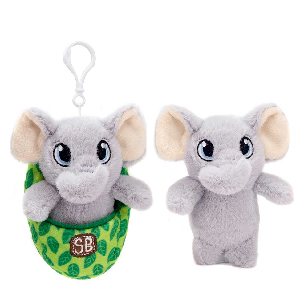 SWADDLE BABIES KC - 4.5IN ELEPHANT KEYCLIP