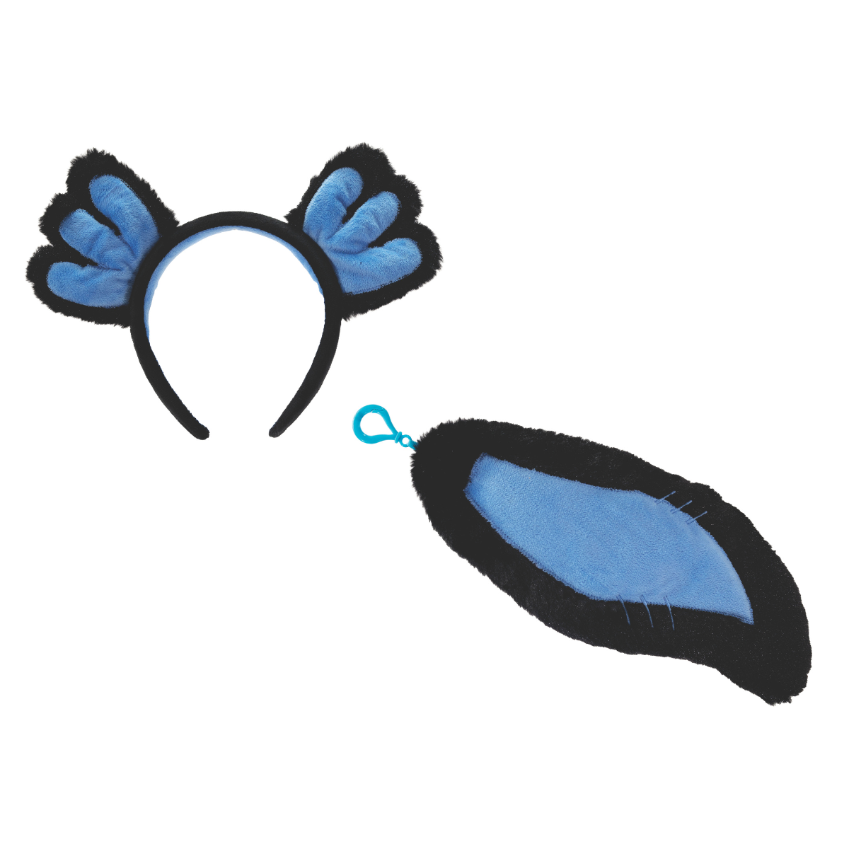 Black Axolotl Ears Headband and Tail