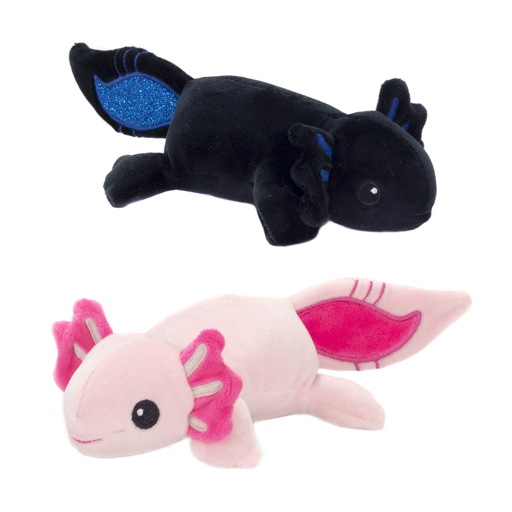 POCKET HUGGABLES -6IN AXOLOTLS - BLACK OR PINK