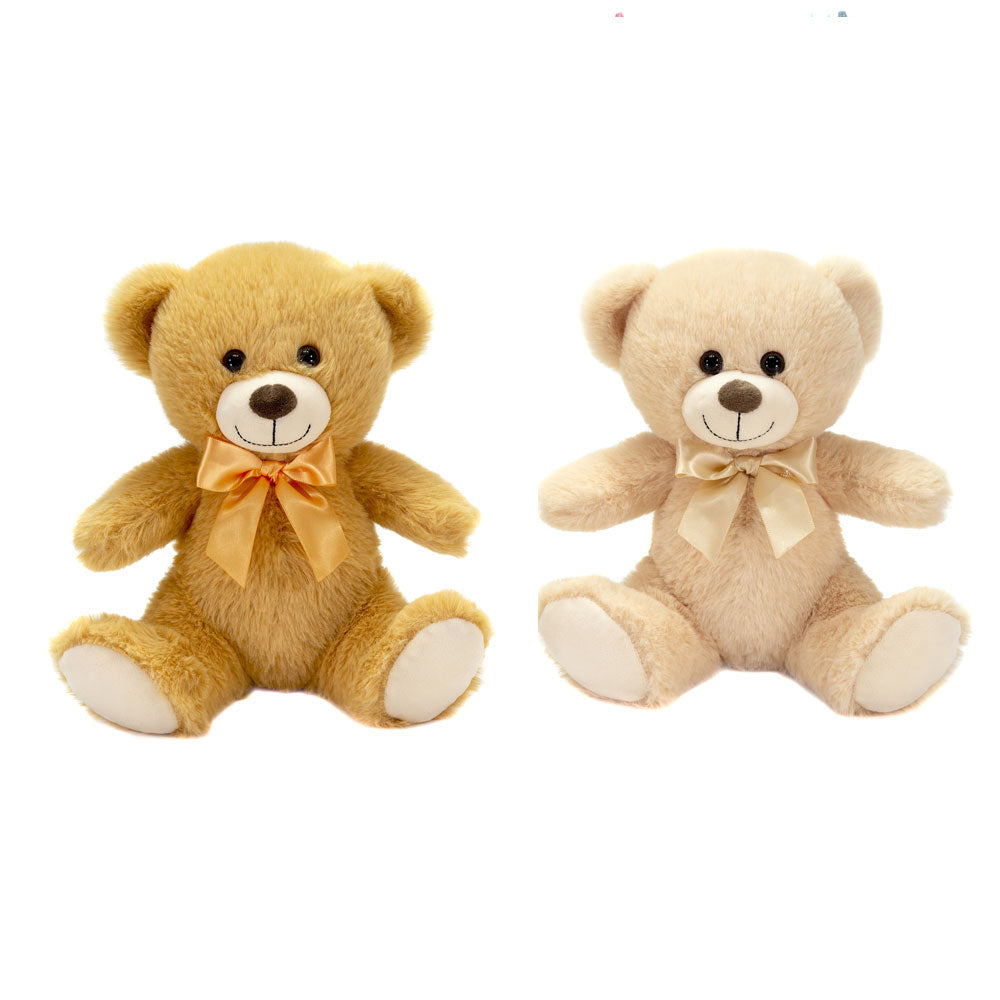 8IN 2 ASST. SITTING BEARS - TAN AND BEIGE