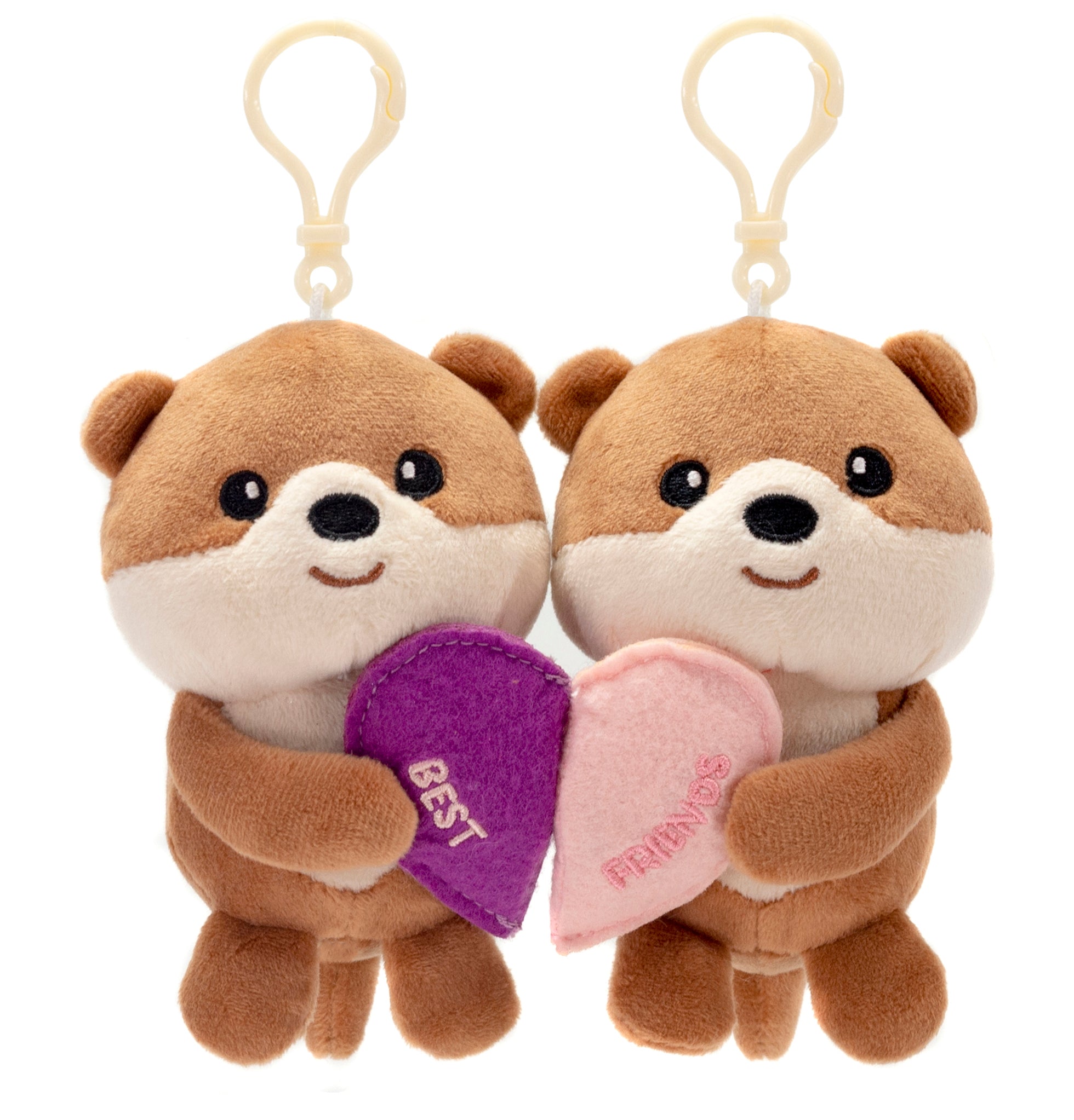 Besties – River Otters with Magnet Heart 5.5IN