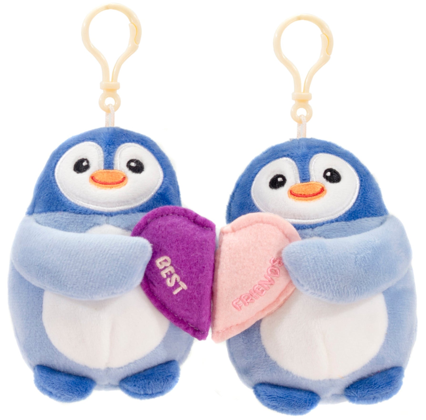 Besties Blue Penguins with Magnet Heart 5.5IN - Fiesta Toy