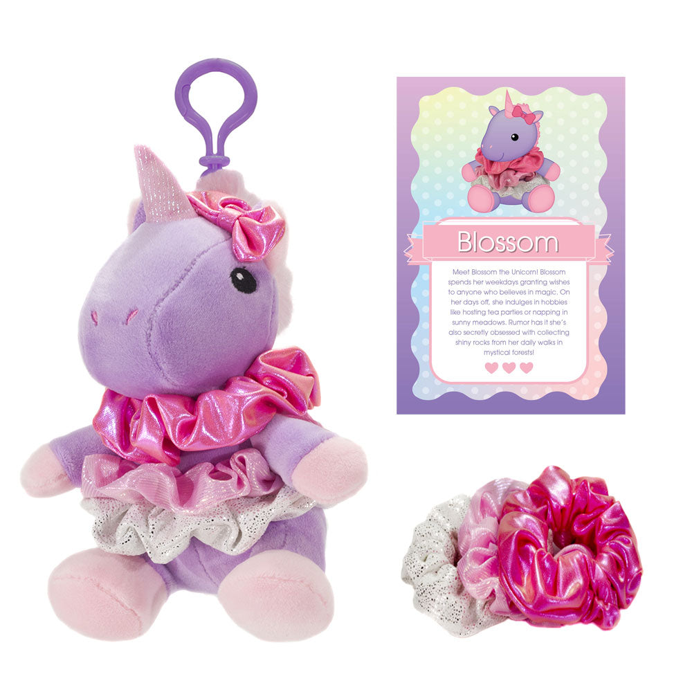 SCRUNCH BUNCH - 6IN Unicorn Keyclip - Fiesta Toy