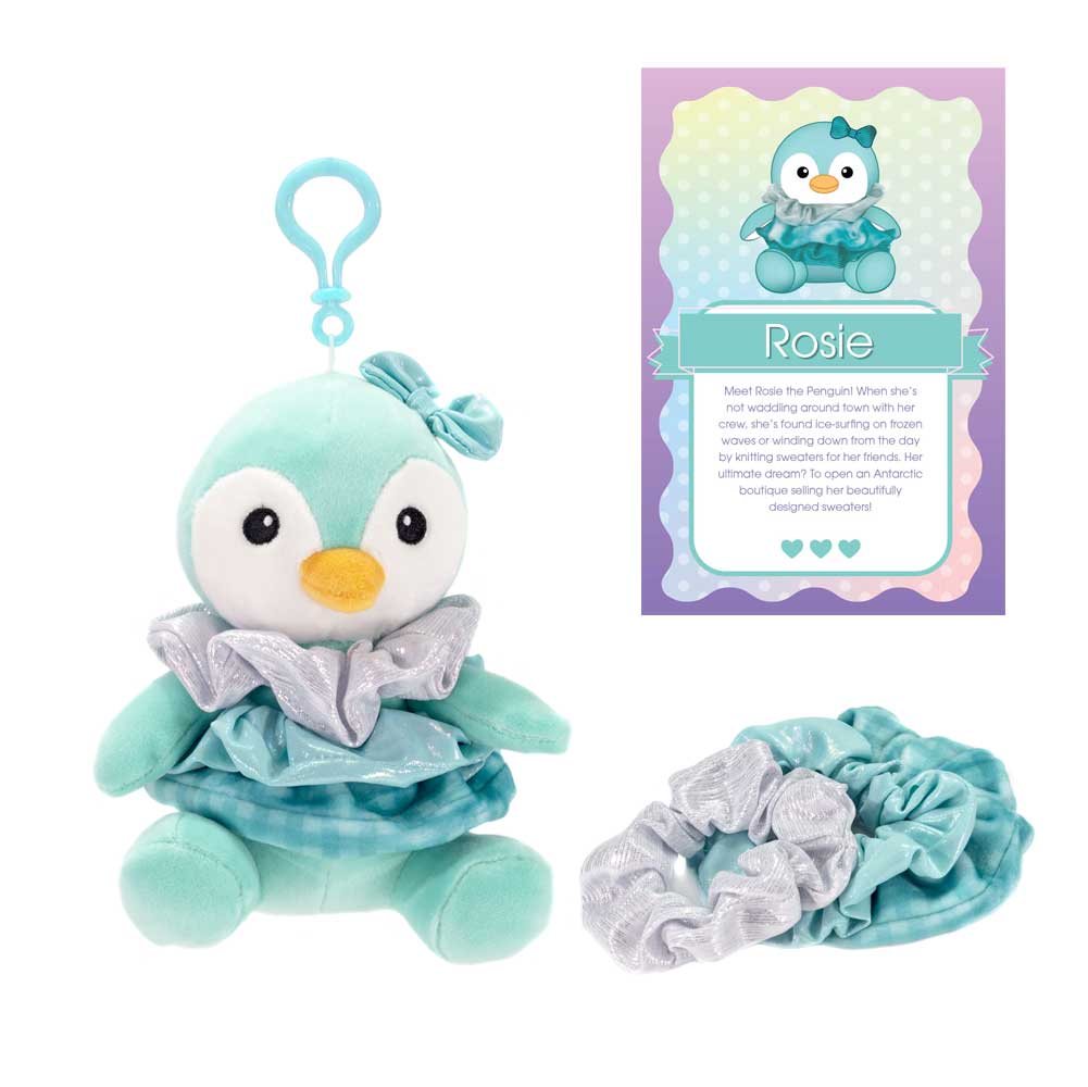 SCRUNCH BUNCH - 6IN Penguin Keyclip
