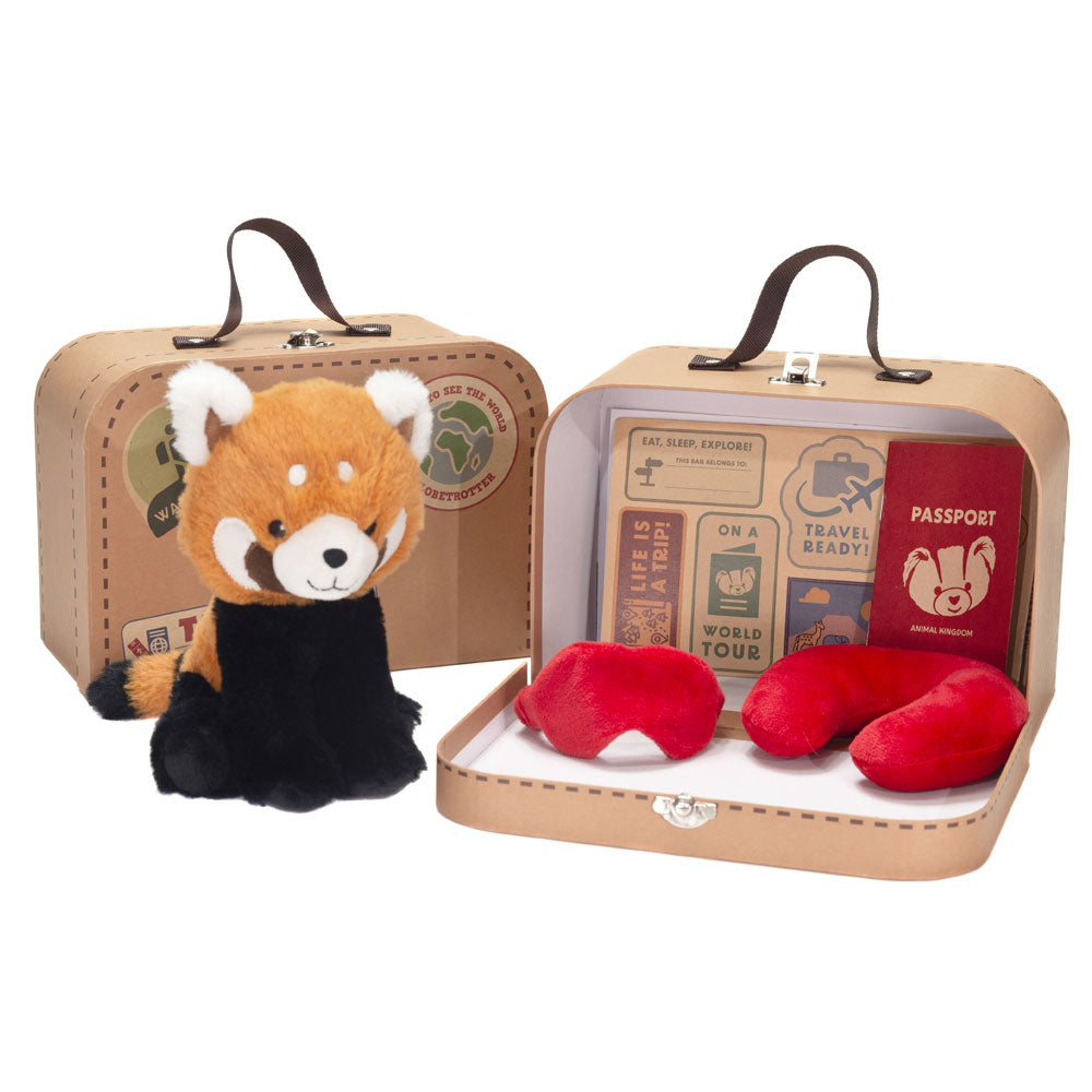 SUITCASE ANIMAL - 9.5IN W X 3.5IN L X 6.5IN H WITH RED PANDA (A09668)