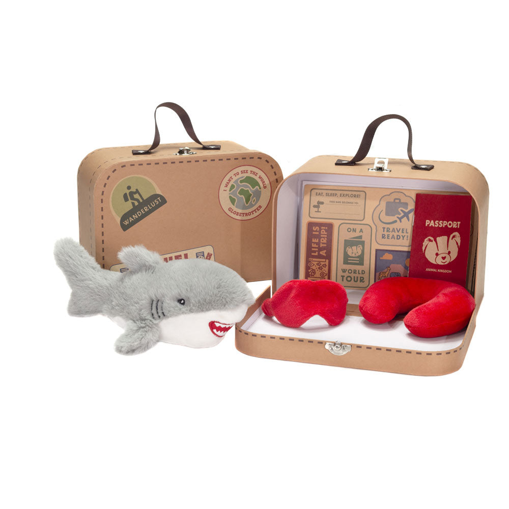 SUITCASE ANIMAL  - 9.5IN W X 3.5IN L X 6.5IN H WITH SHARK (A09132)