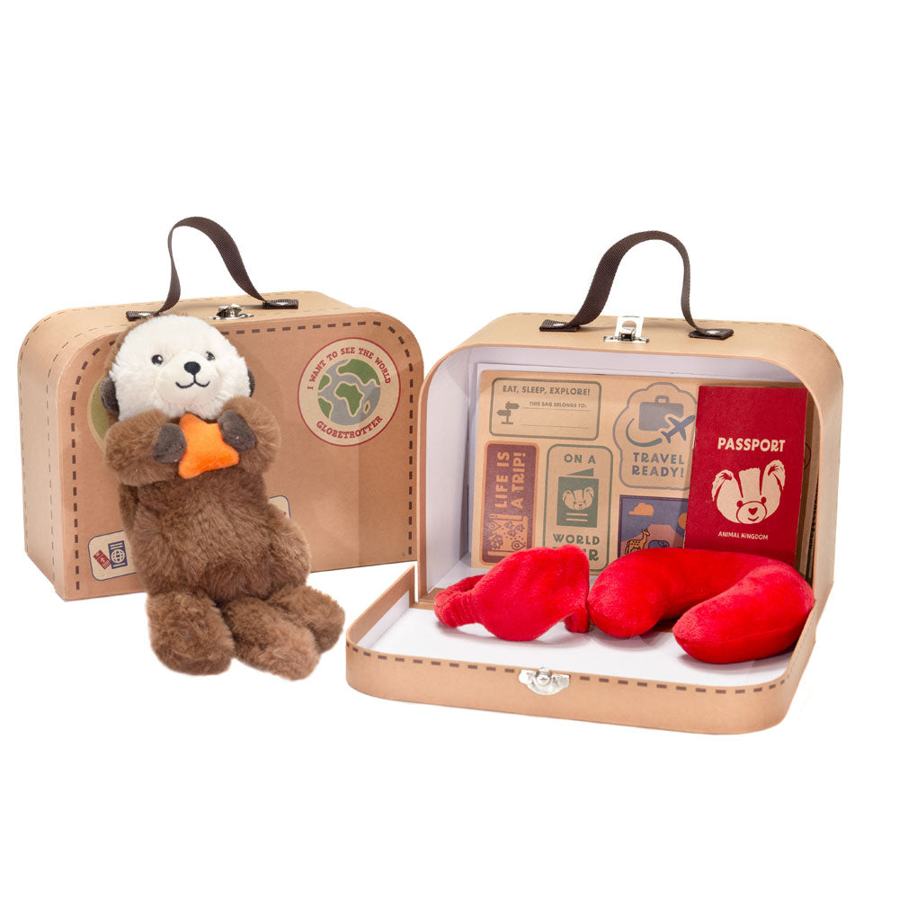 SUITCASE ANIMAL  - 9.5IN W X 3.5IN L X 6.5IN H WITH SEA OTTER (A09163)