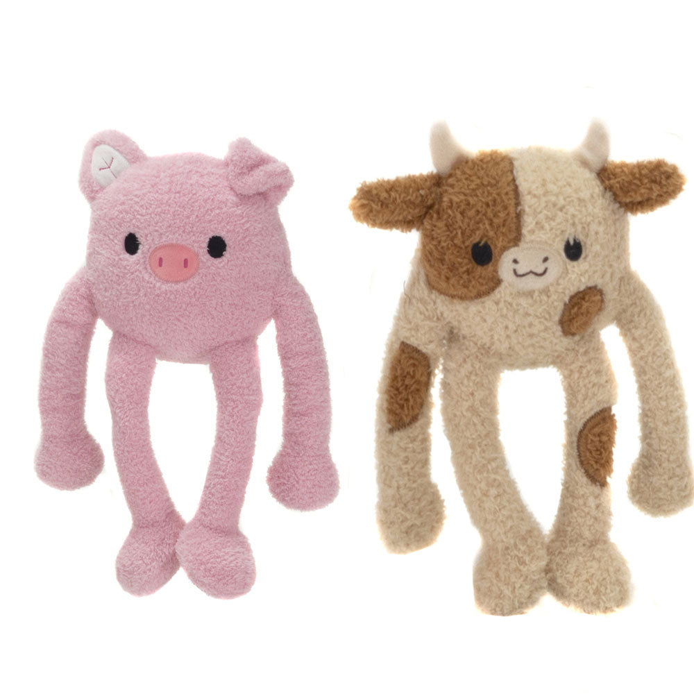NOODLEZ - 8.5IN FARM - BROWN COW OR PINK PIG