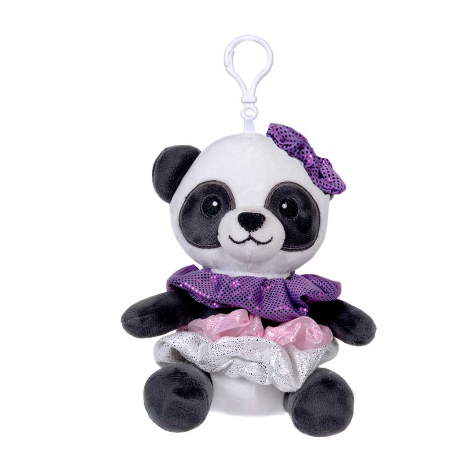 SCRUNCH BUNCH - 6IN Panda Keyclip