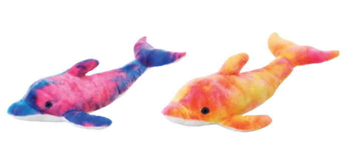 13IN 2 ASST. TIE DYE DOLPHINS