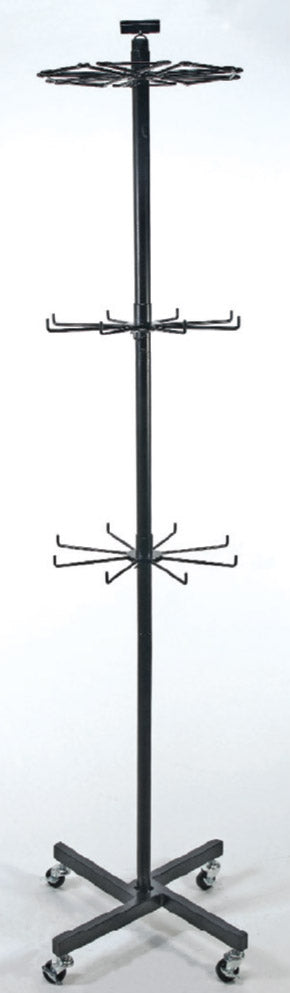 77IN H - 3 TIER BLACK DISPLAY RACK