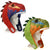 KIDS SIZE - DINO HAT - RED, GREEN