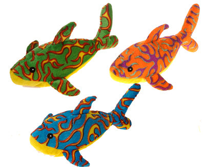 9.5IN 3 ASST. SHARKS