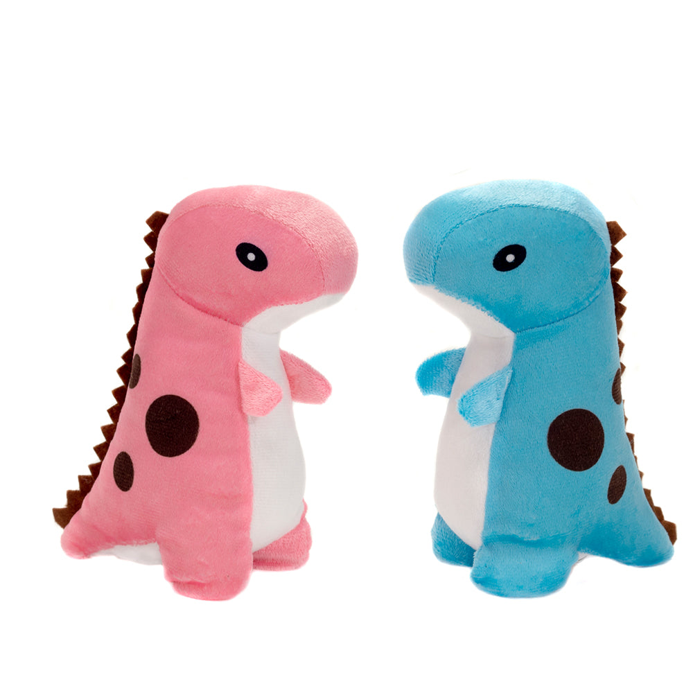 DINOS - 8IN 2 ASSORTED - PINK AND BLUE