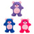 BEARS - 8IN 3 ASSORTED - PINK, PURPLE AND BLUE