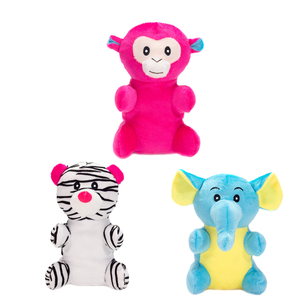 JUNGLE - 8IN 3 ASSORTED - WHITE TIGER, ELEPHANT AND MONKEY