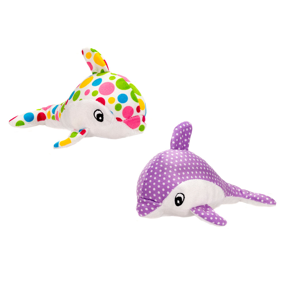 DOLPHINS - 8IN 2 ASSORTED - PURPLE OR MULTI COLOR