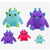 TOOFERS - 14IN MONSTERS, purple, pink or light blue