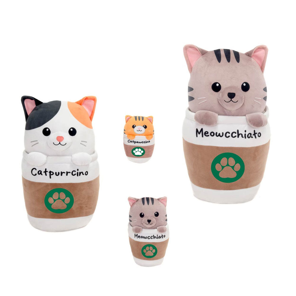 CATPURRCINOS - 6IN 3ASST. CAT CUPS(sold separately) - Fiesta Toy