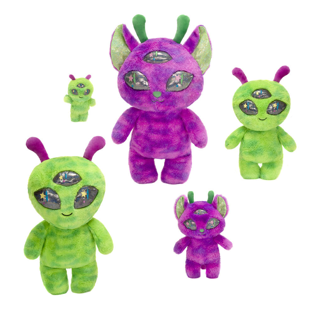 INTERGALATIC INTRUDERS - 32IN 2 ASST. ALIEN OR ALIEN CAT-GREEN OR PURPLE