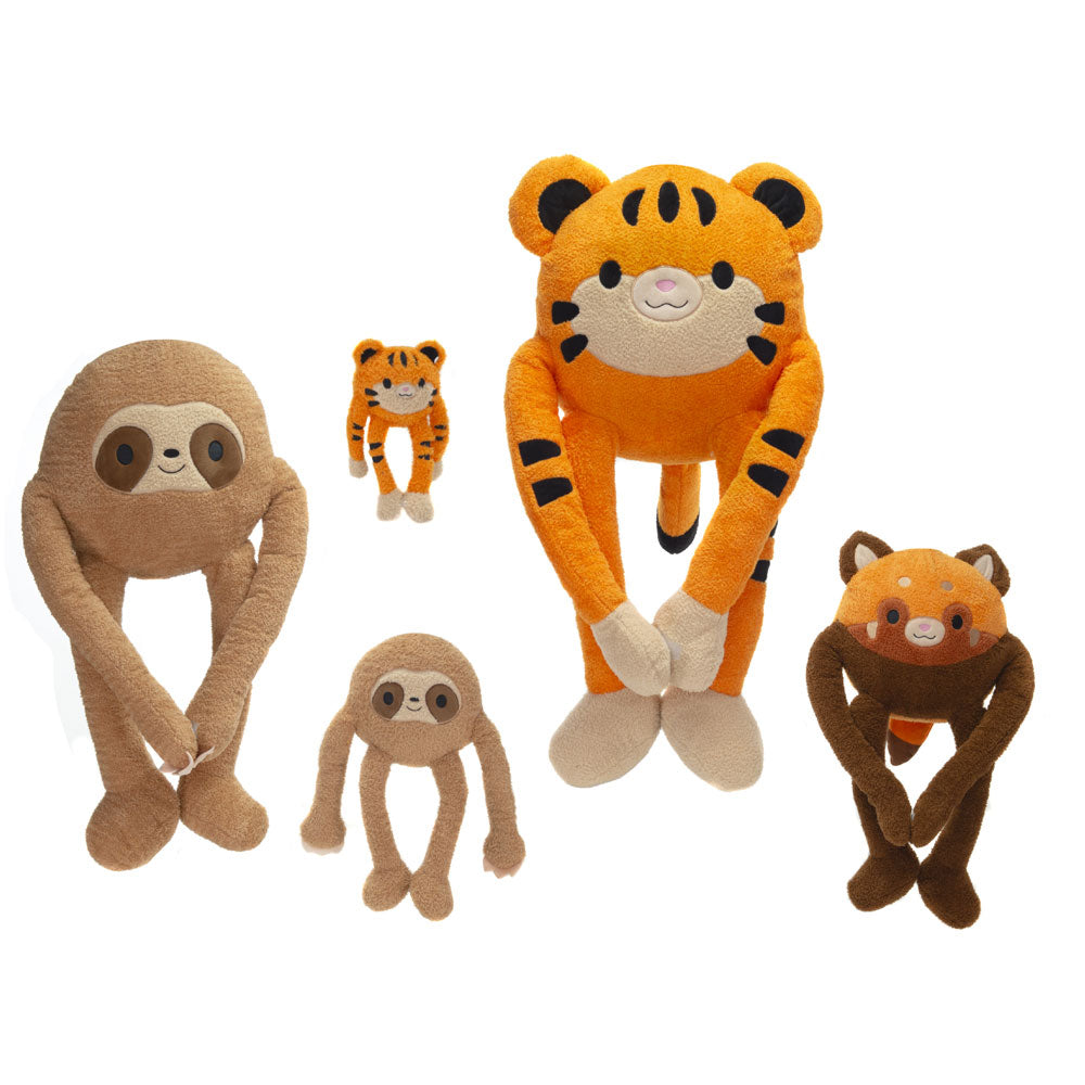 NOODLEZ - 23IN JUNGLE ANIMALS-TIGER,SLOTH, RED PANDA