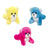 6IN 3 ASST. LAYDOWN BEARS -  BLUE, PINK AND YELLOW