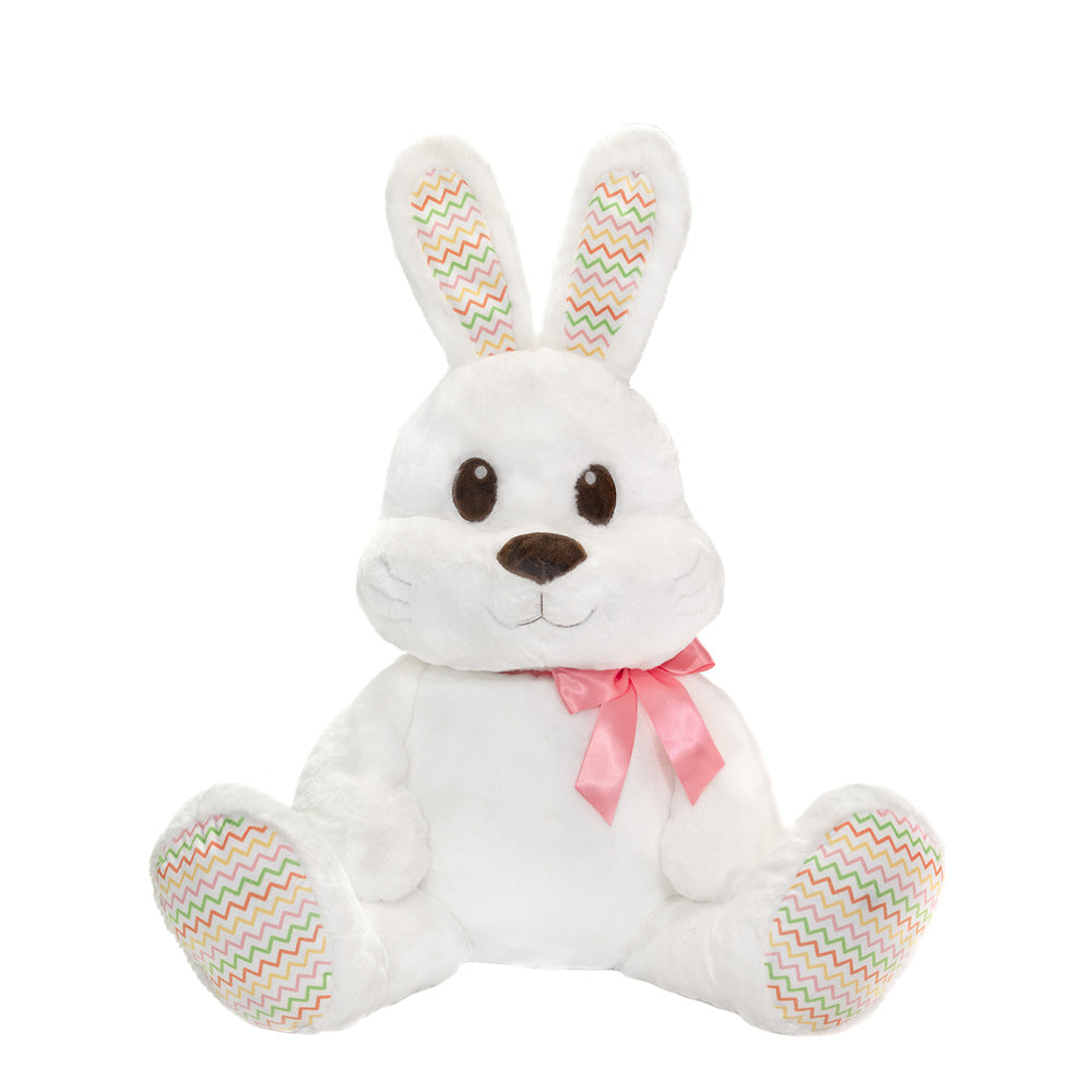 27" Cuddle White Bunny