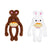 NOODLEZ - 8.5” Easter Bunnies 'Espresso' & 'Sugar'