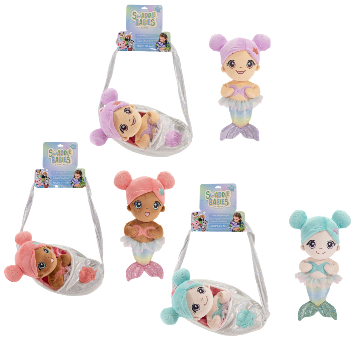 Swaddle Babies 9.5IN Cuddle Mermaids (sold separately)