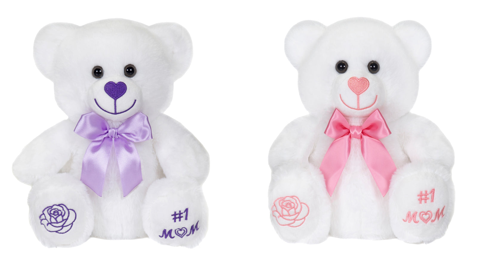 9” White Bears w/#1 Mom
