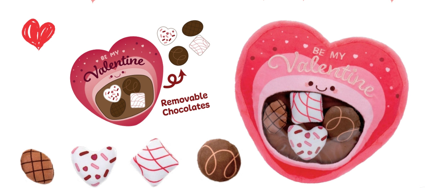Be My Valentine Plush Chocolate Heart - Fiesta Toy