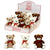 5.5IN 3 ASST. SITTING BEARS WITH RIBBON
