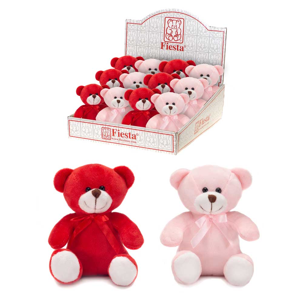 5.5IN 2 ASST. SITTING BEARS WITH RIBBON