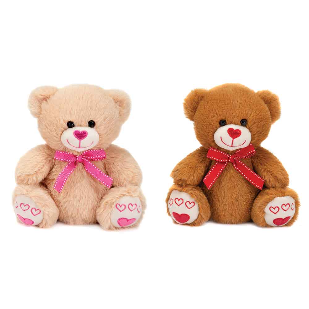 8.5IN 2 ASST. BEARS WITH RIBBON