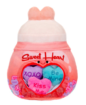 Sweet Heart Plush Candy Jar - 9.5”